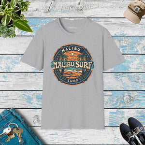 Softstyle t Shirt - Malibu Surf’s Up Eco-friendly - Dipaliz - T-shirts