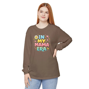 Retro Mama Era Long Sleeve - Floral Cotton Tee - Dipaliz - T-shirts