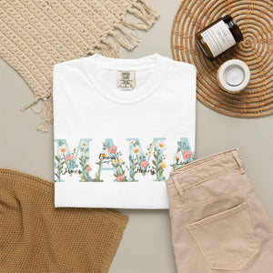 Custom Personalized Mama Floral Graphic Tee - Dipaliz - T-shirts