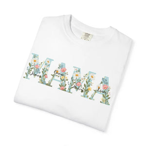 Custom Personalized Mama Floral Graphic Tee - Dipaliz - T-shirts