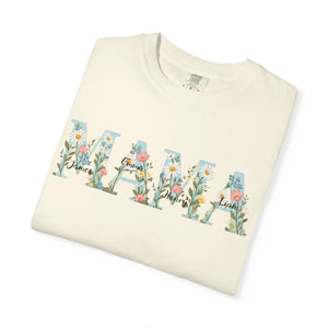 Custom Personalized Mama Floral Graphic Tee - Dipaliz - T-shirts