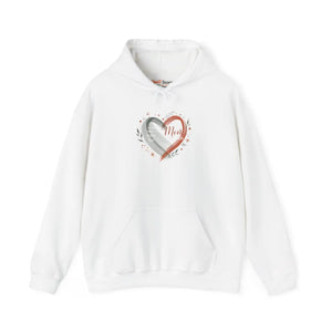 Soft Cozy Mama Heart Hoodie - Mom Script - Dipaliz - s / White