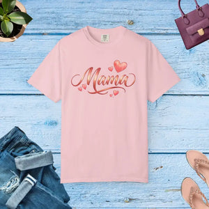T-shirt - Mama Heart Script Day Floral Love Tee - Dipaliz Blossom / Xl