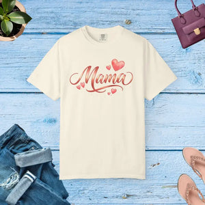 Floral Love Tee - Mama Heart Script Design - Dipaliz - Ivory / l - T-shirt