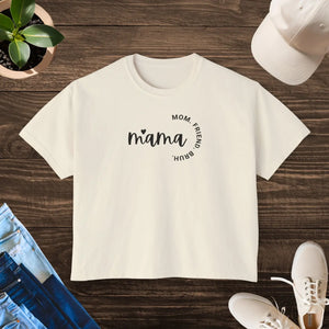 Oversized Women’s Boxy Tee - Soft Cotton Mama Top - Dipaliz - T-shirts