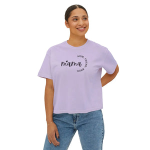 Oversized Women’s Boxy Tee - Soft Cotton Mama Top - Dipaliz - T-shirts