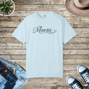 T-shirt - Mama Script Tee Vintage Comfort Day Gift - Dipaliz Chambray / s