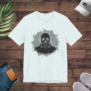 Gas Mask Unisex Jersey Short Sleeve Tee - Dipaliz - Heather Ice Blue / s - T-shirts