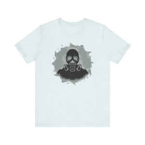 Edgy Gas Mask Unisex Jersey Short - Urban Cotton Tee - Dipaliz - T-shirts