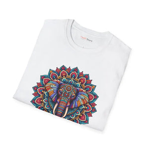 Mandal Art Elephant Unisex Softstyle t Shirt - Dipaliz - T-shirts