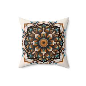 Mandal Geometric Throw Pillow – Polyester Square - Dipaliz - Pillows