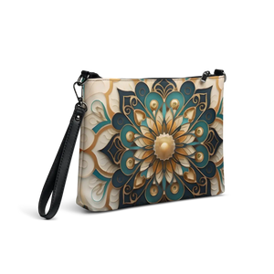 Boho Mandal Pattern Sling Bag - Premium Faux Leather - Dipaliz - Cross Body Bags