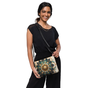 Boho Mandal Pattern Sling Bag - Premium Faux Leather - Dipaliz - Cross Body Bags
