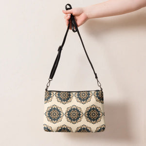 Chic Mandal Pattern Crossbody Bag - Faux Leather - Dipaliz - Cross Body Bags
