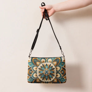 Boho Mandala Crossbody Bag - Faux Leather Sling - Dipaliz - Cross Body Bags