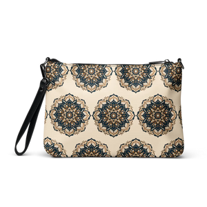 Chic Mandal Pattern Crossbody Bag - Faux Leather - Dipaliz - Cross Body Bags