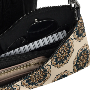 Chic Mandal Pattern Crossbody Bag - Faux Leather - Dipaliz - Cross Body Bags