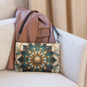 Boho Mandal Pattern Sling Bag - Premium Faux Leather - Dipaliz - Cross Body Bags