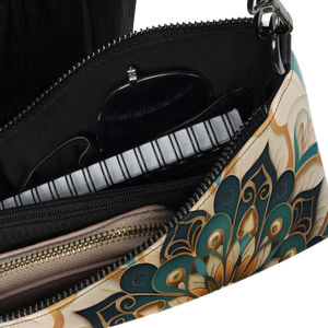 Boho Mandal Pattern Sling Bag - Premium Faux Leather - Dipaliz - Cross Body Bags