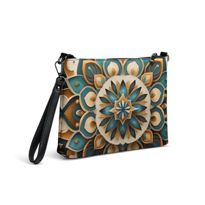 Boho Mandala Crossbody Bag - Faux Leather Sling - Dipaliz - Cross Body Bags