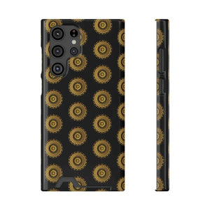 Phone Case Mandal Pattern Card Holder Style - Dipaliz - Samsung Galaxy S22 Ultra / Glossy / Without Gift Packaging