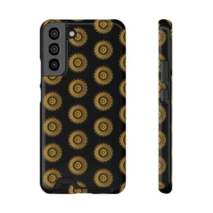 Phone Case Mandal Pattern Card Holder Style - Dipaliz - Samsung Galaxy S22 Plus / Glossy / Without Gift Packaging