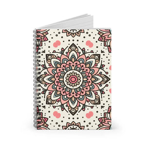 Trendy Ruled Line Spiral Notebook - Mandala Pattern - Dipaliz - Notebooks & Notepads