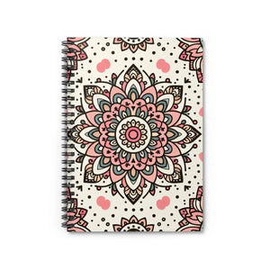 Trendy Ruled Line Spiral Notebook - Mandala Pattern - Dipaliz - Notebooks & Notepads