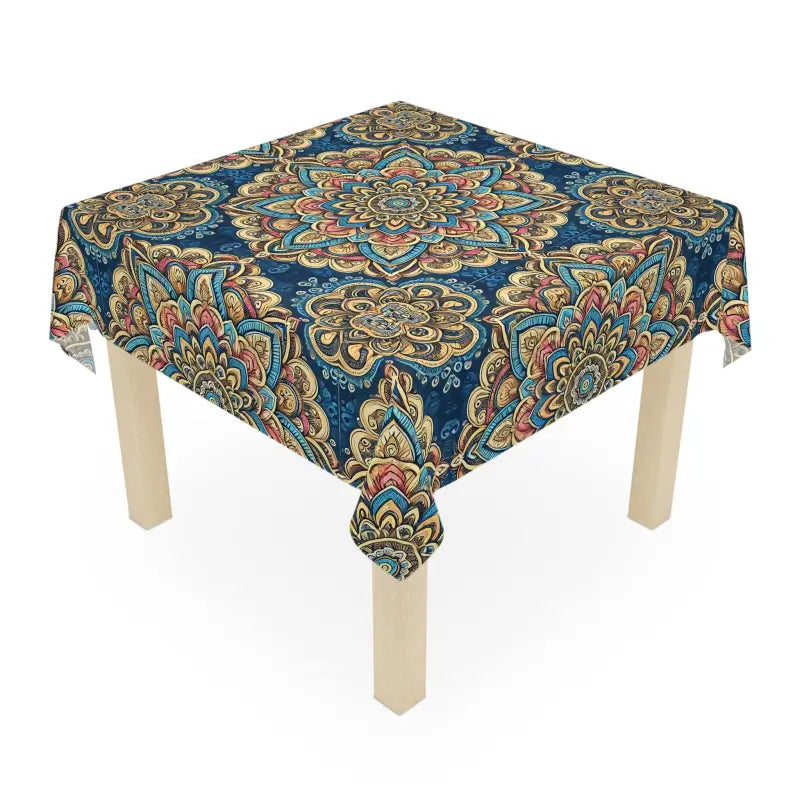 Transform your Table with Mandal Pattern Style Tablecloth - one Size / White Home Decor