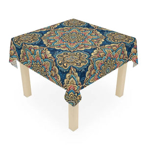 Vibrant Mandal Pattern Style Tablecloth - Transform your Table - Dipaliz - one Size / White - Tablecloths