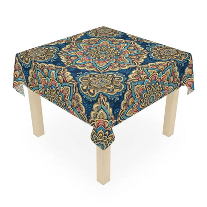 Transform your Table with Mandal Pattern Style Tablecloth - one Size / White Home Decor