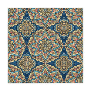 Vibrant Mandal Pattern Style Tablecloth - Transform your Table - Dipaliz - one Size / White - Tablecloths