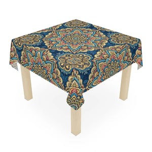 Vibrant Mandal Pattern Tablecloth – Polyester - Dipaliz - Tablecloths