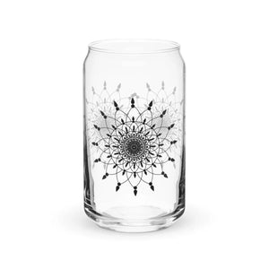 Trendy Mandal Print Glass Tumbler 16oz - Casual Wear - Dipaliz - Tumblers