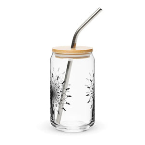 Trendy Mandal Print Glass Tumbler 16oz - Casual Wear - Dipaliz - Tumblers