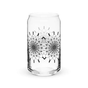 Trendy Mandal Print Glass Tumbler 16oz - Casual Wear - Dipaliz - Tumblers