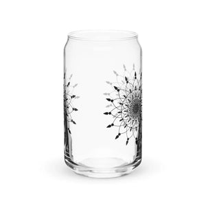 Trendy Mandal Print Glass Tumbler 16oz - Casual Wear - Dipaliz - Tumblers