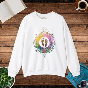 Mandala Sun Moon Unisex Heavy Blend Crewneck - Cosmic Comfort - Dipaliz - s / White - Sweatshirts