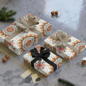Floral Gift Wrap Mandala Design Artisan Style - Dipaliz - 28’’ x 39’’ / Satin - Wrapping Paper