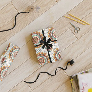 Floral Gift Wrap Mandala Design Artisan Style - Dipaliz - Wrapping Paper