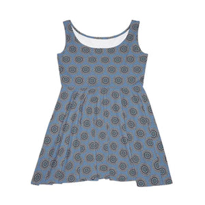 All Over Prints - Mandala Pattern Skater Dress - Bold Blue Jewel Tones - Dipaliz