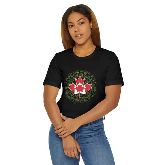 Maple Leaf Magic: Unisex Jersey Tee for Passionate Fans - Black / s T-shirt