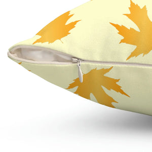 Autumn Maple Leaves Pattern Polyester Square Pillow - Dipaliz - Throw Pillows