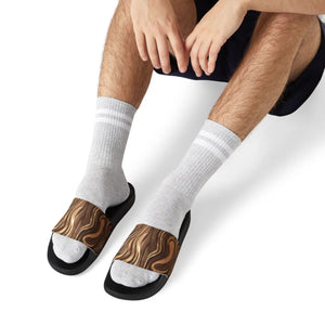 Abstract Brown Stripes Sandals – Polyurethane - Dipaliz