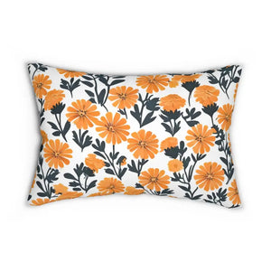 Marigold Spun Polyester Lumbar Pillow - Ready to Elevate your Home Decor - Dipaliz - 20’’ × 14’’ - Pillows