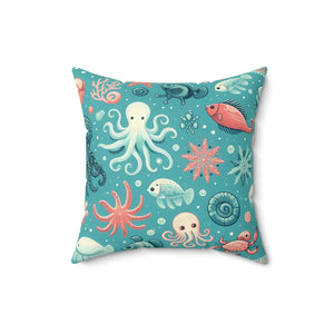 Marine Animals Polyester Pillows Durable Spun Dipaliz - Throw