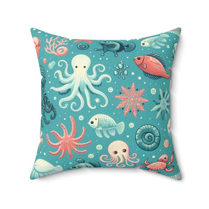 Marine Animals Polyester Pillows Durable Spun Dipaliz - Throw