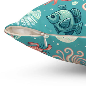Marine Animals Polyester Pillows Durable Spun Dipaliz - Throw