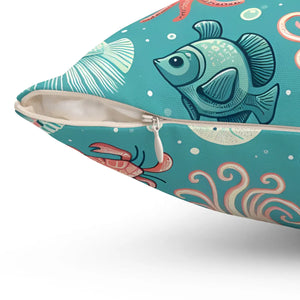 Marine Animals Polyester Pillows Durable Spun Dipaliz - Throw