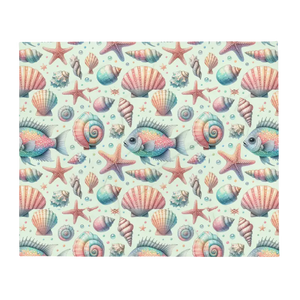 Marine Life Throw Blanket Ocean Fishes Design - Dipaliz - Blankets